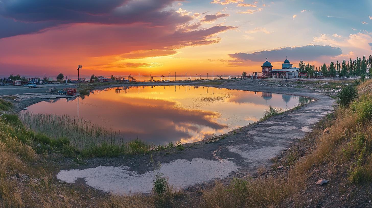 Закат на Алаколе